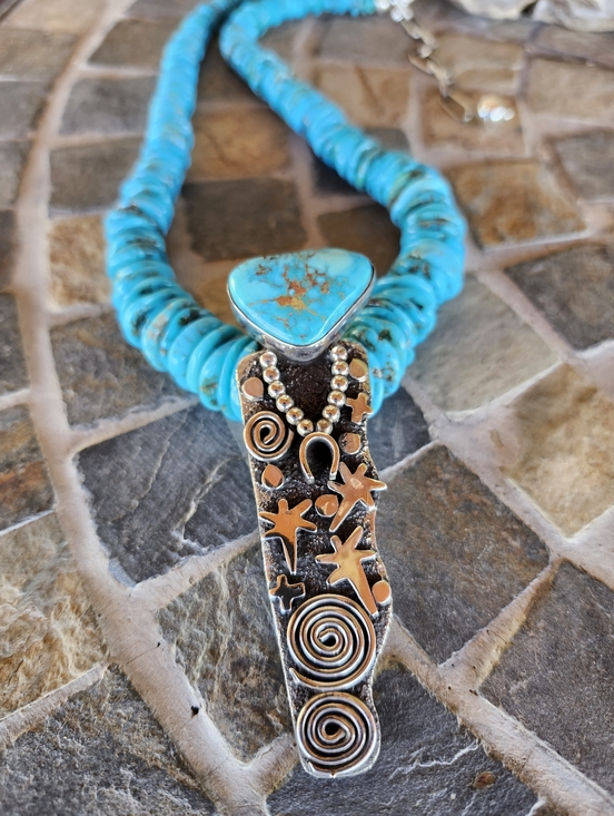 Navajo Jewelry - Sterling Silver Navajo Alex Sanchez Statement Necklace